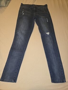 Democracy Dark Blue Skinny Distressed Jeans